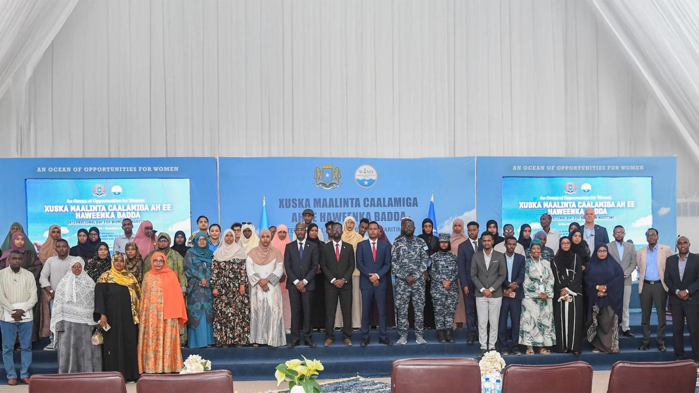 Group photo - Marking the International Day for Women in Maritime in Somalia - 18 May 2025