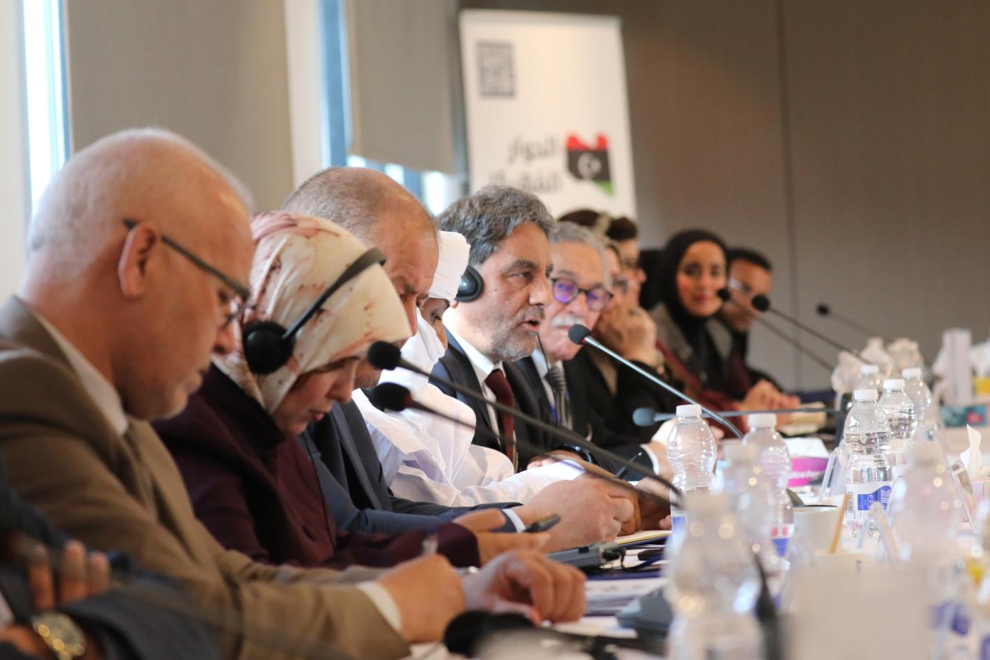 Members of the governance track of the structured dialogue in a meeting with the PWG members states