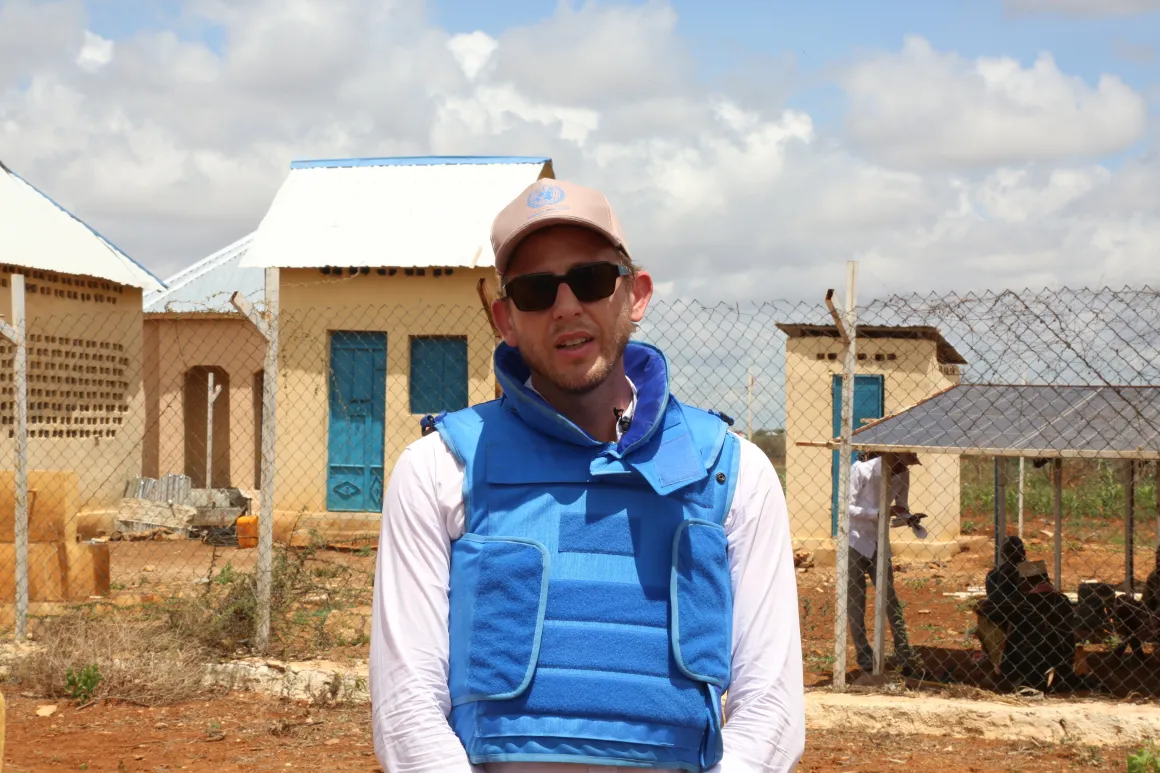Peter Nordstrom, manager of Somali Joint Fund speaks during an interview at Saameynta Pilot Irrigation Project Barwaqo settlement in Baidoa, Southwest State of Somalia, on 28th October 2024. Photo of Peter Nordstrom, manager of Somali Joint Fund speaks during an interview at Saameynta Pilot Irrigation Project Barwaqo settlement in Baidoa, Southwest State of Somalia, on 28th October 2024.