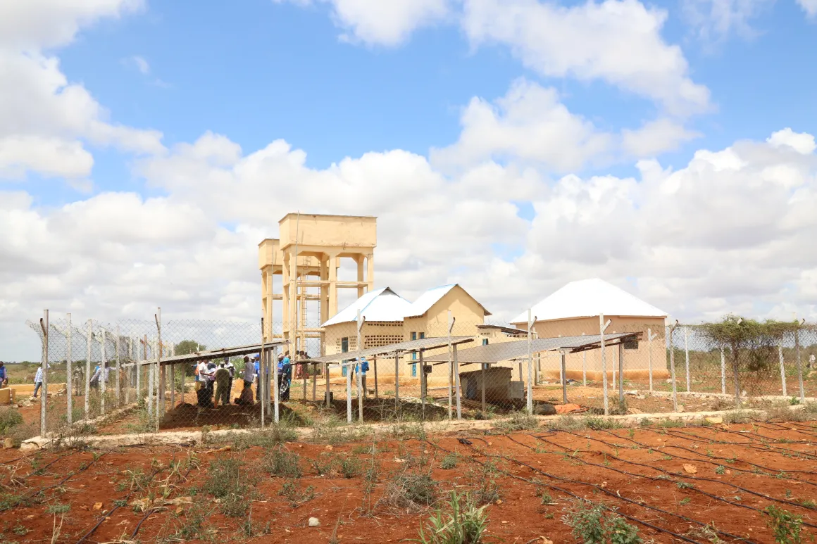 Water infrastructure at the Saameynta Pilot Irrigation project in Barwaqo settlement in Baidoa Photo of a water infrastructure at the Saameynta Pilot Irrigation project in Barwaqo settlement in Baidoa