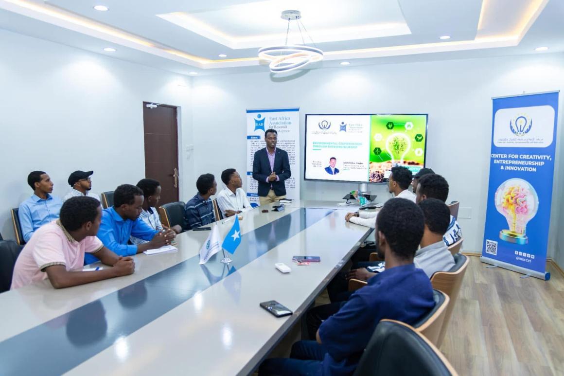 Abdishakur Abdirahman at the center for Creativity, Entrepreneurship and Innovation