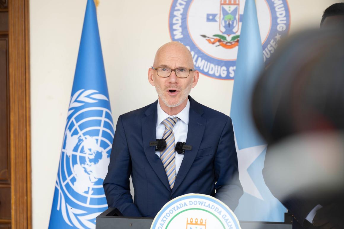 On Dhusamareb visit, top UN official highlights needs for national unity and notes local progress