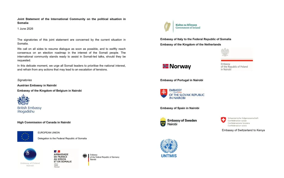 Joint statement of the international community on the political situation in Somalia